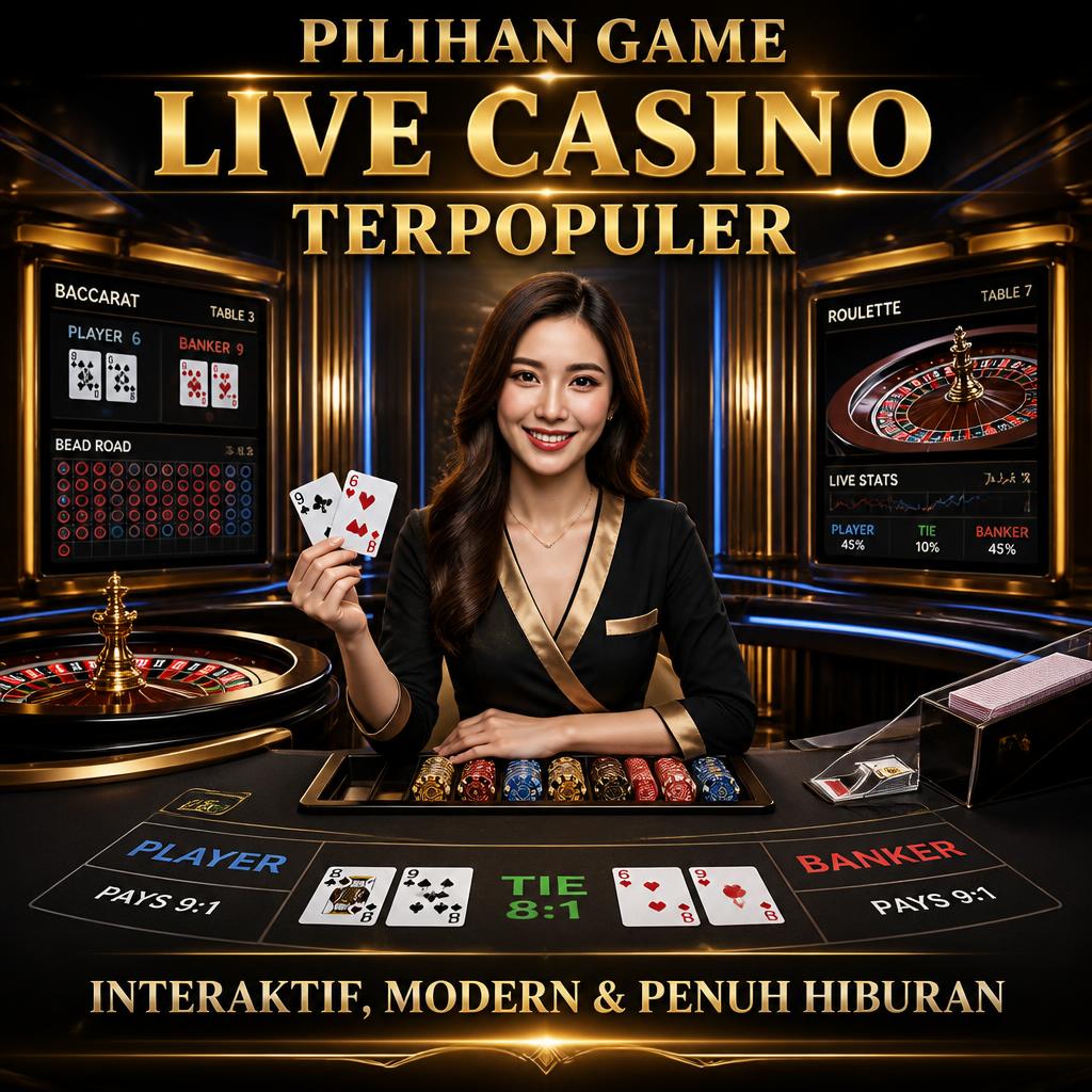 Pilihan Game Live Casino Terpopuler dengan Fitur Interaktif dan Menarik